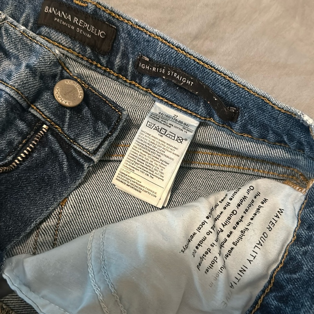 Banana Republic high rise straight denim jeans